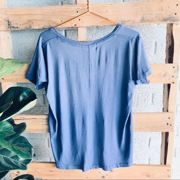 Wildfox Faded Distressed Blue Embroidered IDC Tee - Picture 3 of 6